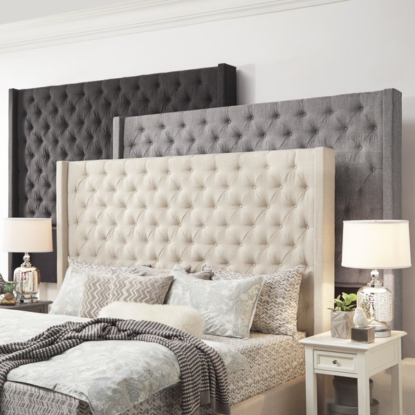 Isolde Upholstered Wingback Headboard & Reviews Joss & Main